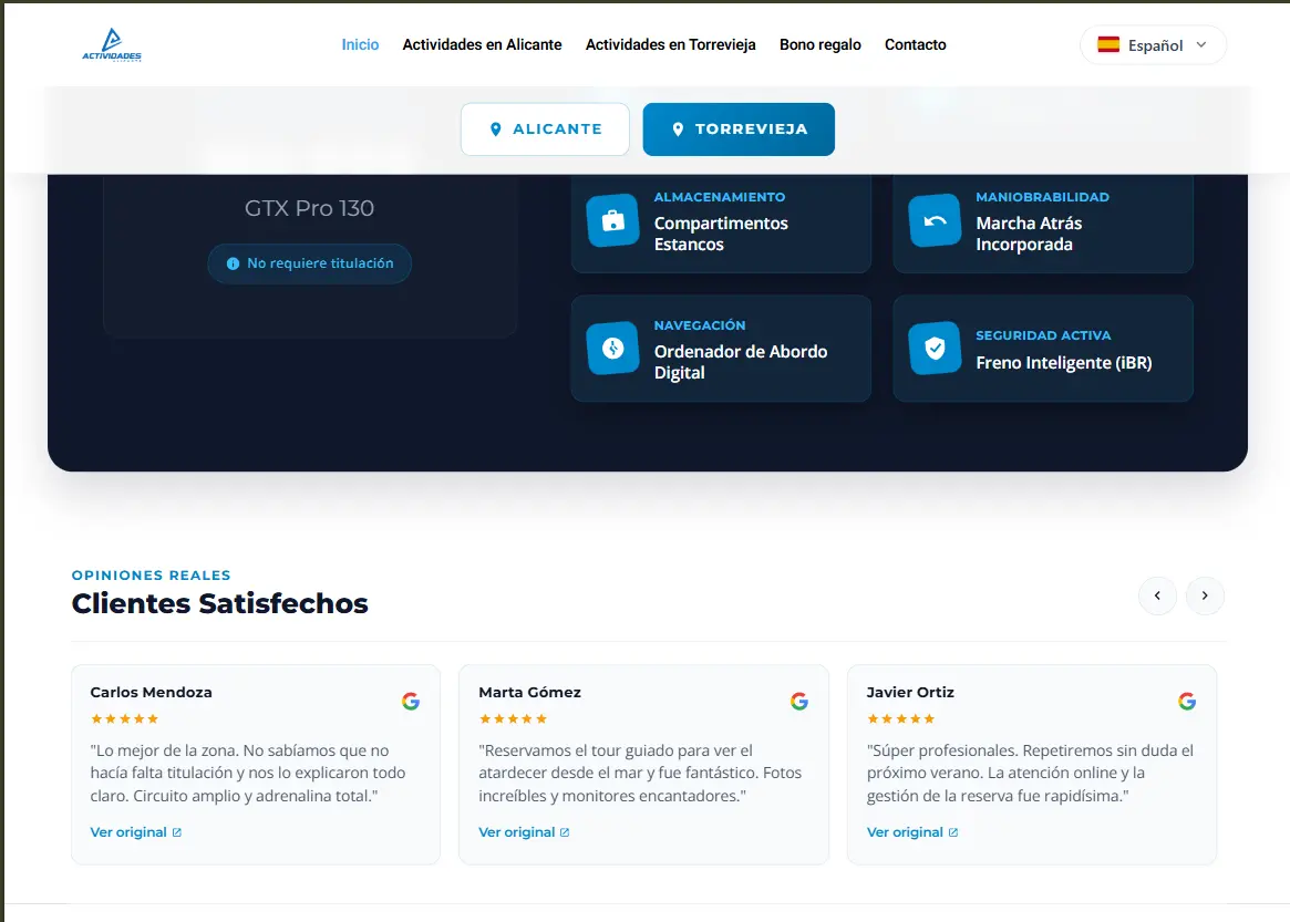 Sección Informativa Upselling Desktop