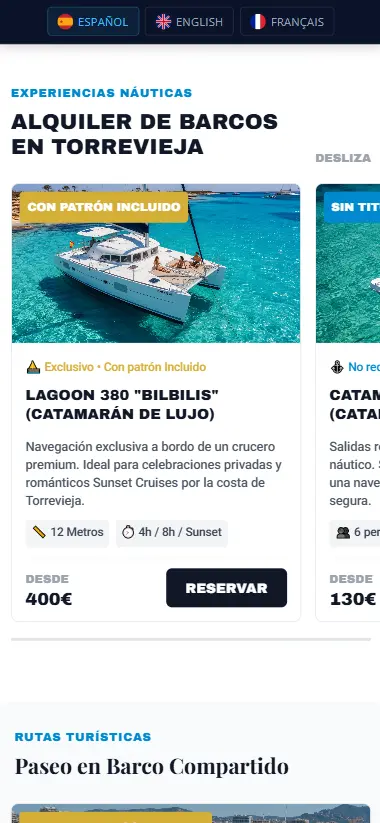 Visualización de productos en Móvil